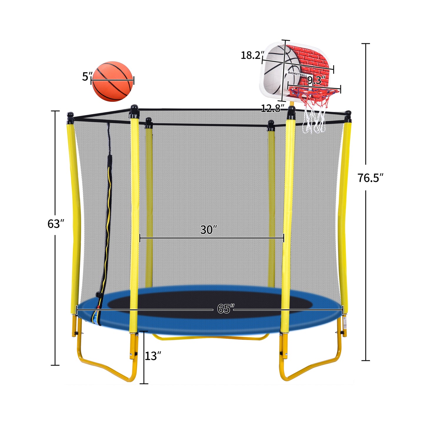 small trampoline with net